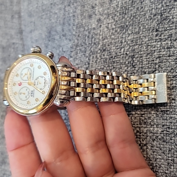 Michele women's Diamond Accent Two-Tone watch - Picture 8 of 8